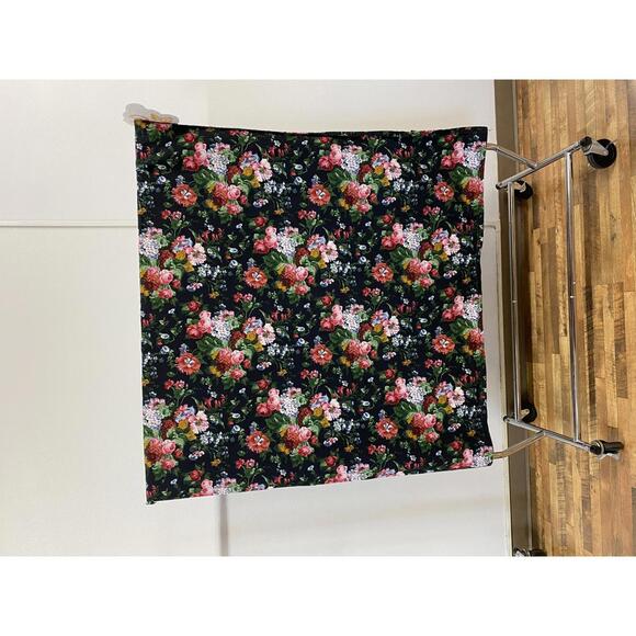 Ralph Lauren Floral & Black RARE Isadora Cossette King Ruffle Sheet 100” x 104” - Picture 8 of 8